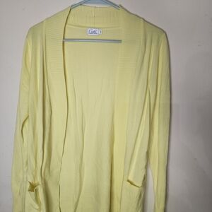 Cielo Women’s Open-Front Yellow Cardigan Sweater